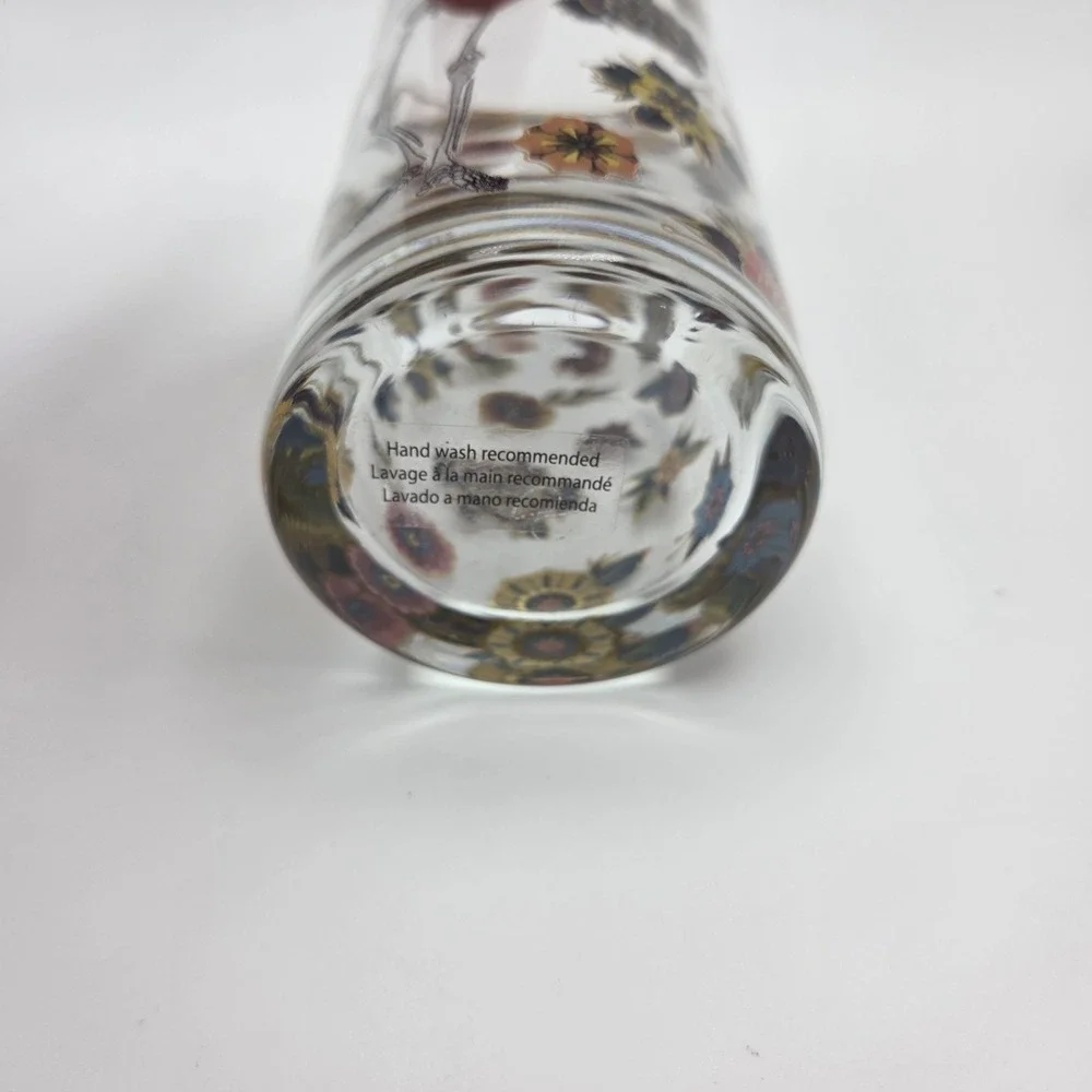 Set Of 4 Williams Sonoma Day Of The Dead Highball Glasses Halloween 16oz   NEW